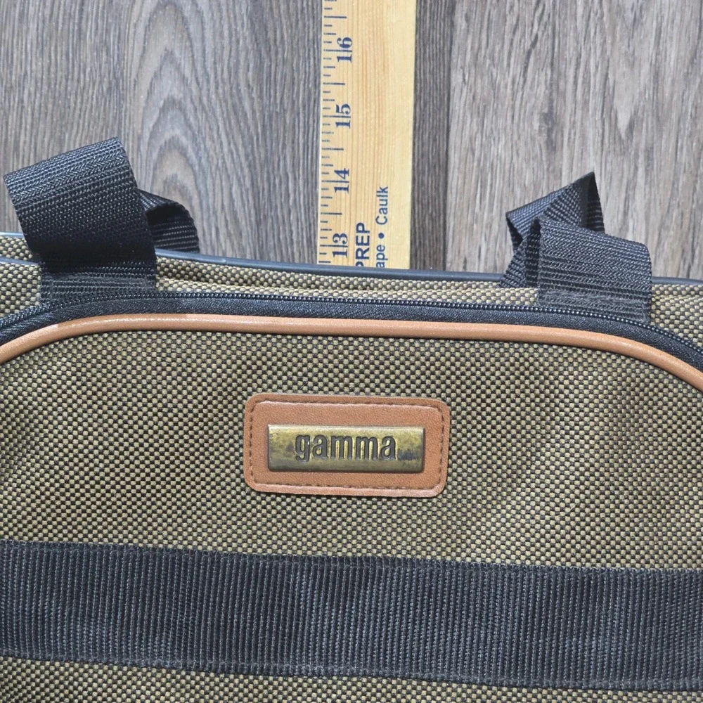 Gamma Travel Bag Luggage Carry‎ On Weekender Duffle Tan Black